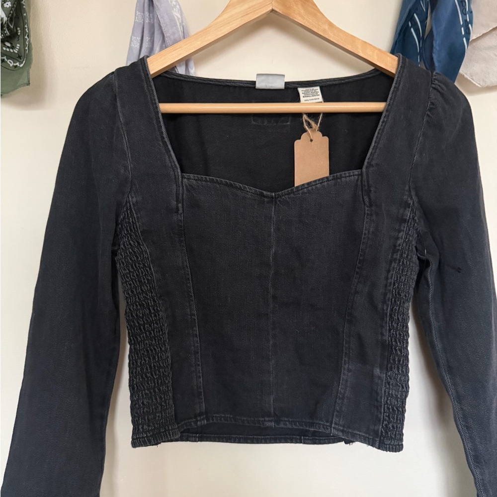 Levi's Black Square Neck Blouse